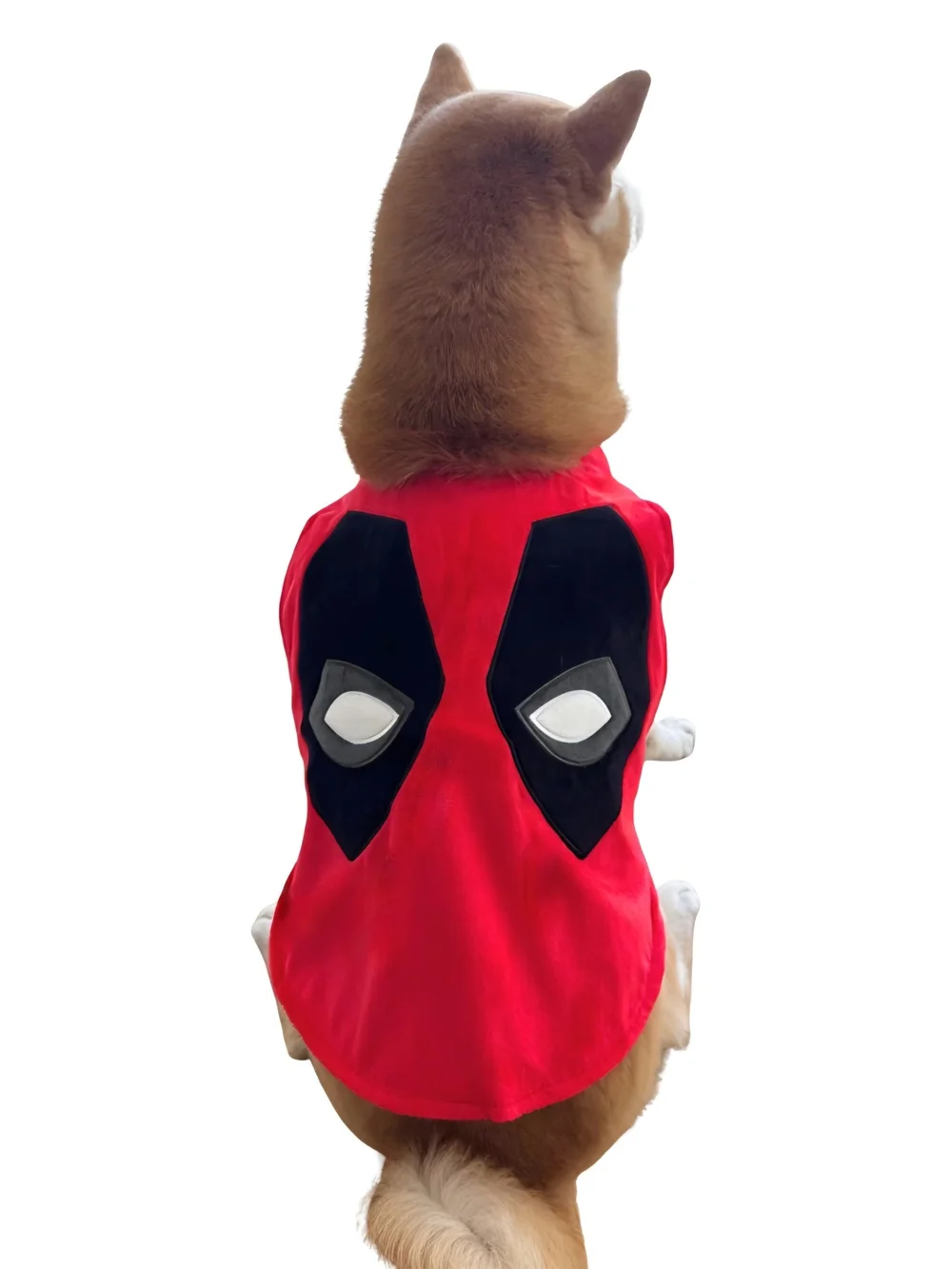 Comfy Camper Red and Black Unoffical Deadpool Dog Costume Size M